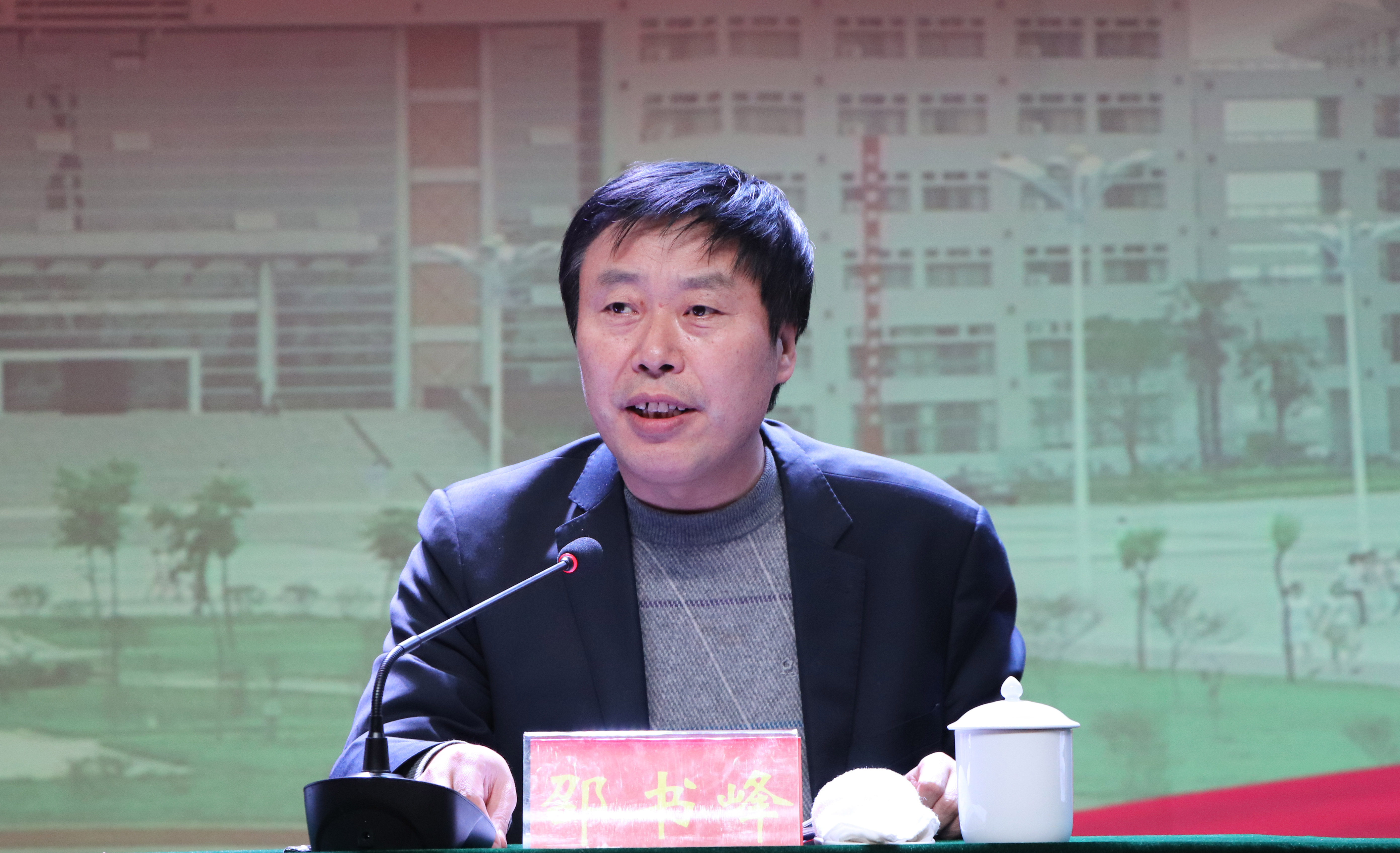 3党委副书记邵书峰宣读《南阳师范学院关于表彰学生工作先进集体和先进个人的决定》《南阳师范学院关于授予2017级优秀新生奖学金的决定》的文件.JPG